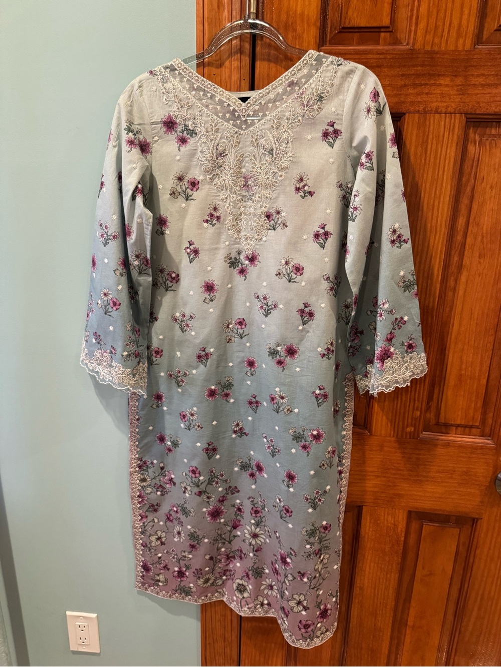 Pakistani Indian Embroidered Floral Ready To Wear Suit